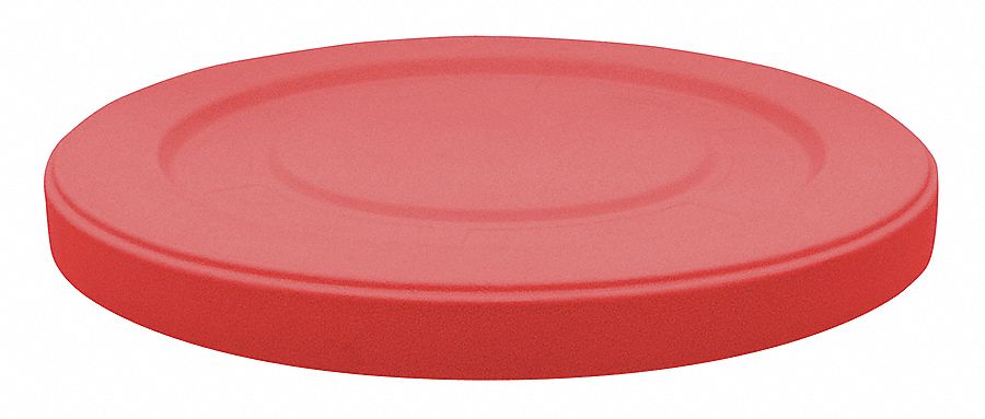 Trash Can Top: Round, Flat Top, 20 gal_22 gal_25 gal_30 gal Capacity, 22 3/4 in Overall Dia