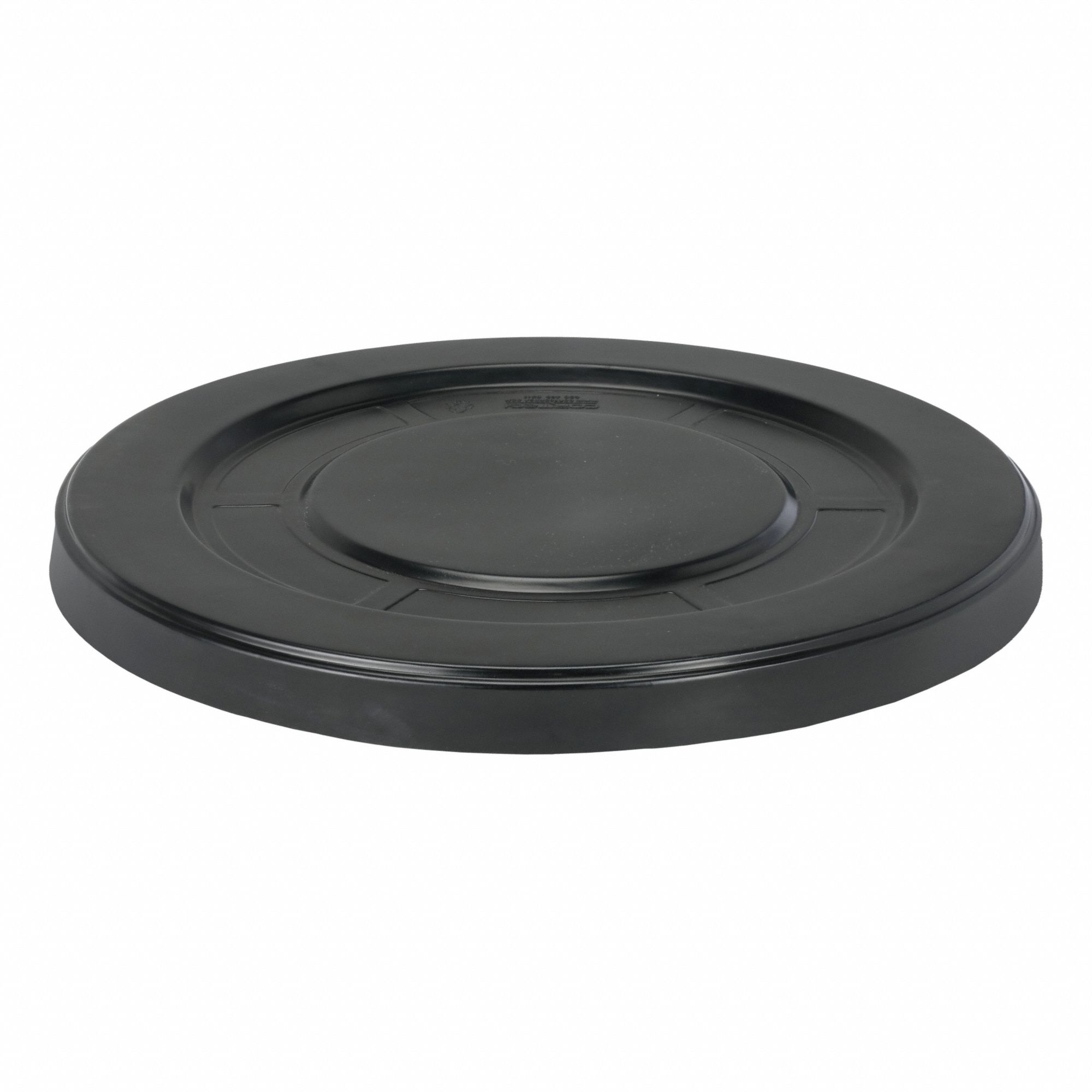 Trash Can Top: Round, Flat Top, 35 gal_40 gal_45 gal_50 gal_55 gal Capacity, 2 in Overall Ht