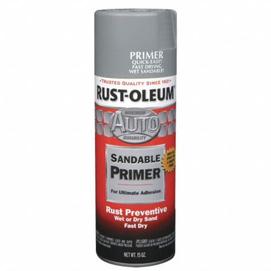 RUSTOLEUM Automotive Primer, Light Gray, 12 oz. 4YLC4249331 Grainger