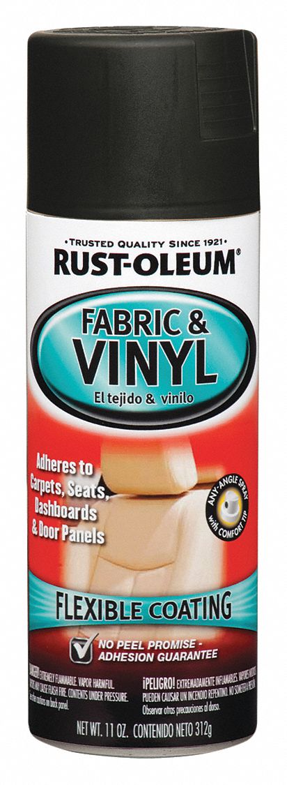 Rust-Oleum 248919 Fabric & Vinyl Paint, Flat Black, 11 oz