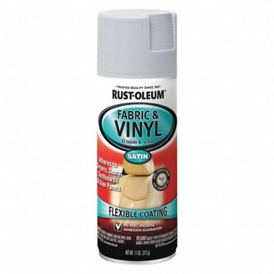 RUSTOLEUM Fabric and Vinyl Paint in Flat Gray for Fabric, Vinyl, 11 oz 4YLD7248920 Grainger