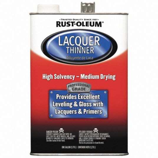 RUSTOLEUM Lacquer Thinner, 1 gal, Solvent, 750g/L 4YLE3248672 Grainger
