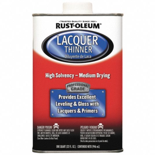 RUSTOLEUM Lacquer Thinner, 1 qt, Solvent, 750g/L 4YLE4248671 Grainger
