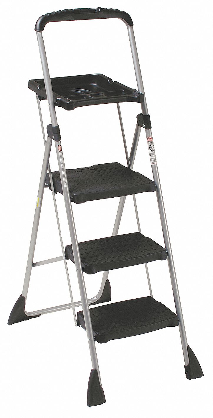 Platform Stepladder,4-3/5 ft. H,225 lb. - Grainger