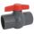 MANUAL TWO-WAY BALL VALVE: 1¼ IN, PVC, STRAIGHT, SOCKET X SOCKET, ONE-PIECE, TEE