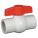 MANUAL TWO-WAY BALL VALVE: 1¼ IN, PVC, STRAIGHT, SOCKET X SOCKET, ONE-PIECE, TEE