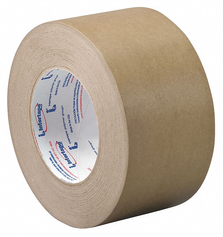 TAPECASE Pressure Sensitive Paper Tape: Kraft Paper, Rubber, 7.2 mil ...