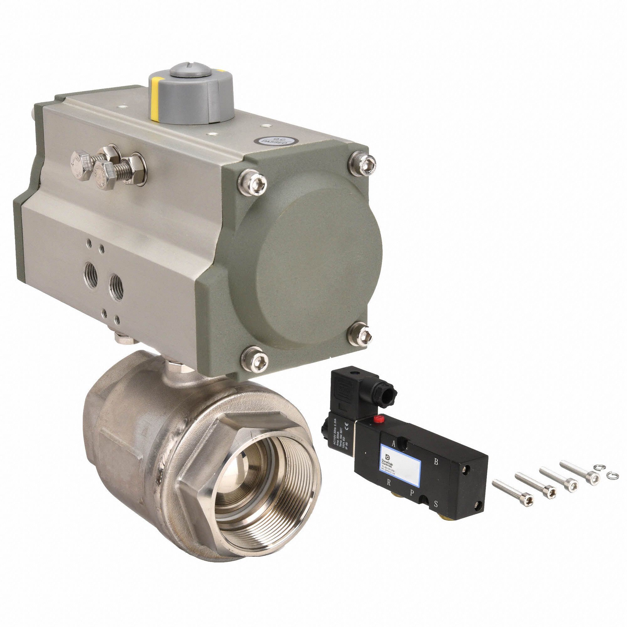DYNAQUIP CONTROLS Pneumatic Actuated Ball Valve 2 in Pipe Size, Full