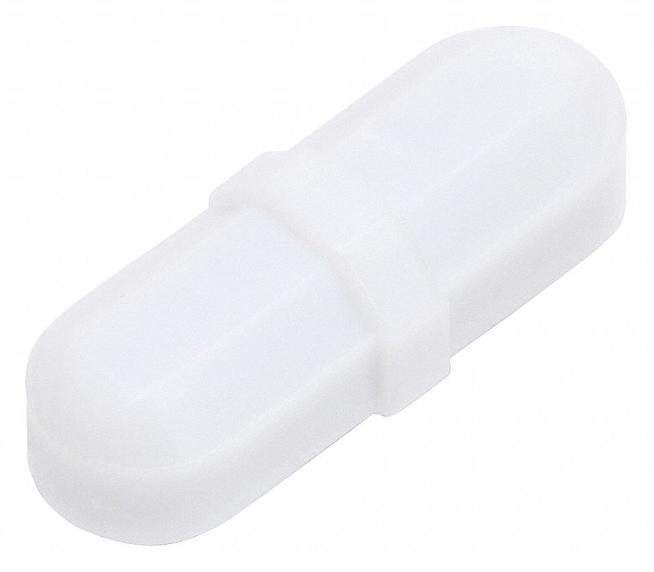 Stirring Bar: Octagon, PTFE, 25 mm Overall Lg, 8 mm Dia, Autoclavable, White