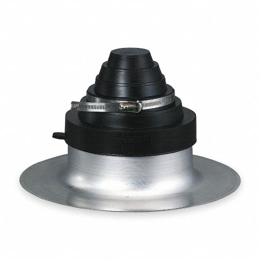 For Flat Roof, Round Base, Roof Vent Pipe Flashing 4YN304YN30 Grainger