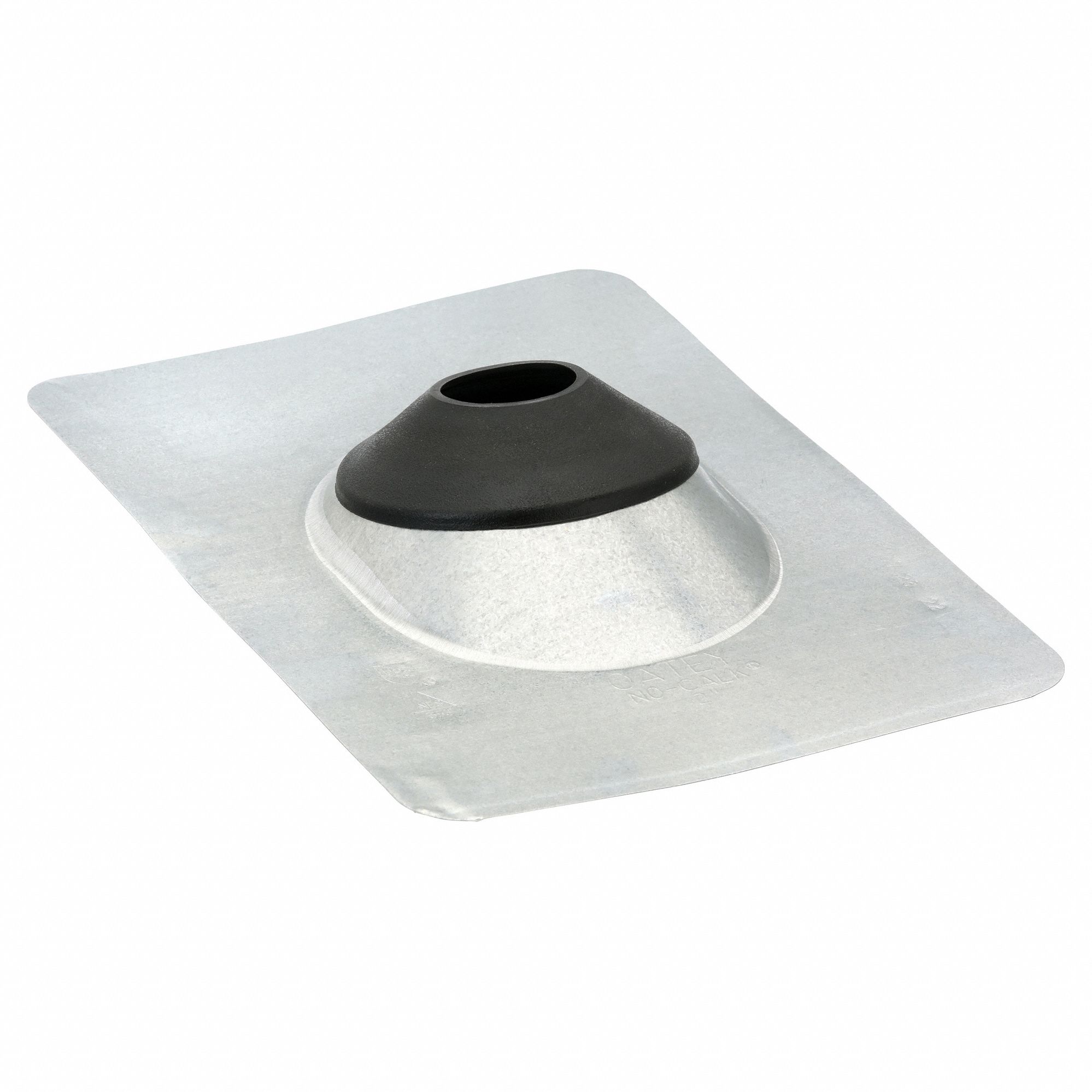 ROOF VENT PIPE FLASHING, FOR SHINGLED ROOF, RECTANGULAR BASE, FOR 1 PIPE/2 IN MAX, STEEL