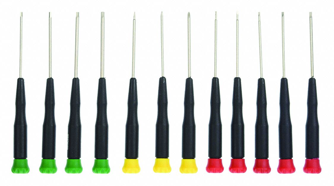 Precision Screwdriver Set, Number of Pieces 12 Grainger