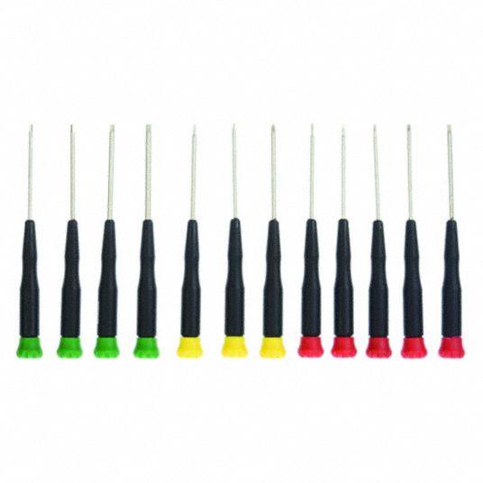 Precision Screwdriver Set, Number of Pieces 12 Grainger