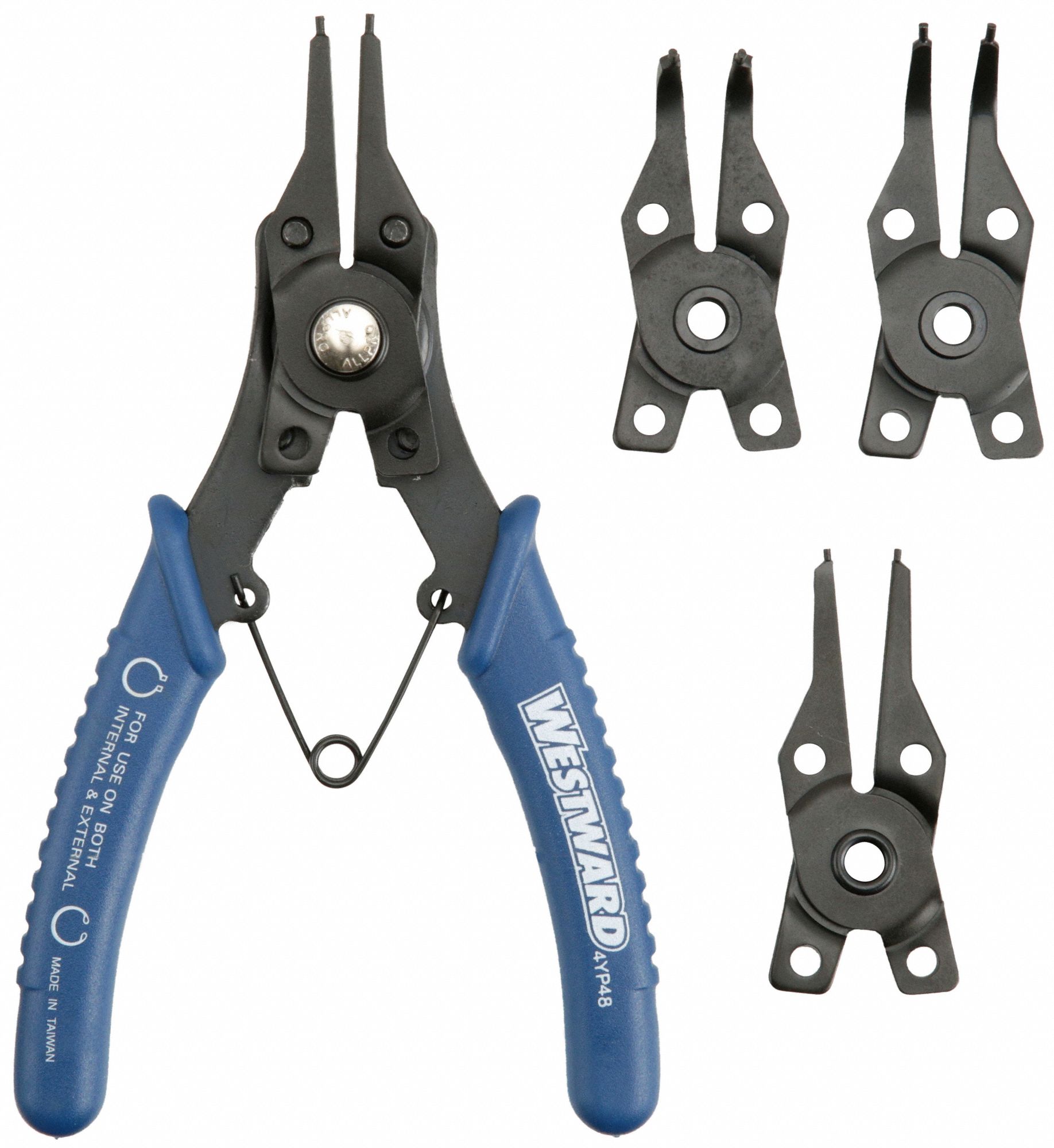 Westward 4Yp48 Retaining Ring Plier,Convertible,4 Pcs.