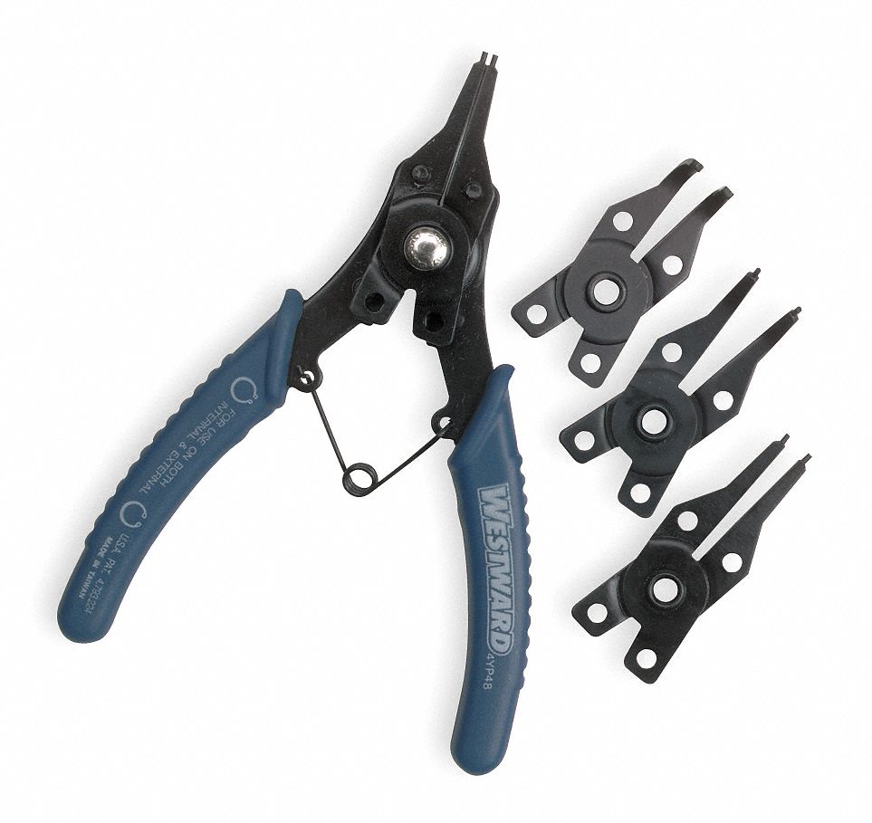 4YP48 - Retaining Ring Plier Convertible 4 pcs.