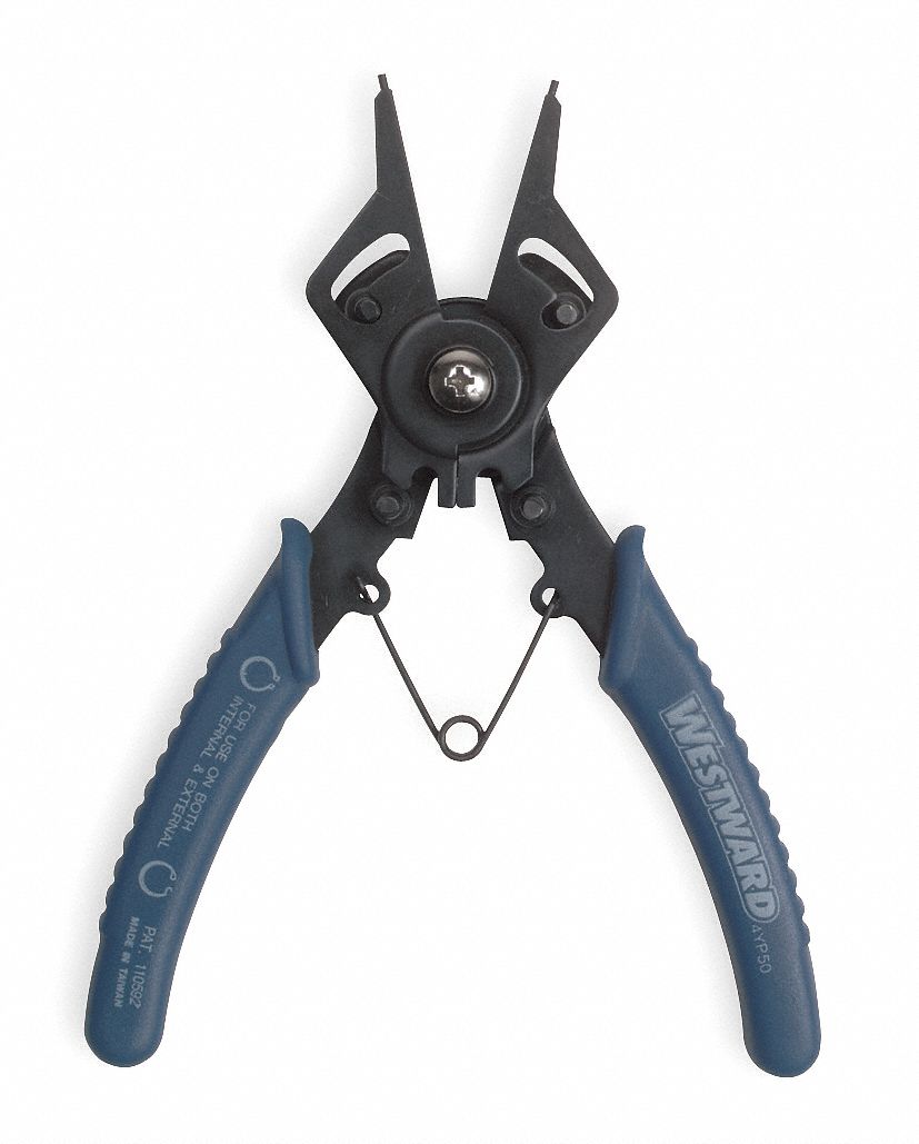 WESTWARD Convertible Retaining Ring Plier, For Bore Dia. 1/2 in to 11