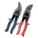 AVIATION SNIP SET, LEFT/RIGH, 9 3/4 IN OVERALL L, 1 1/4 IN CUTTING L, STEEL, PLASTIC