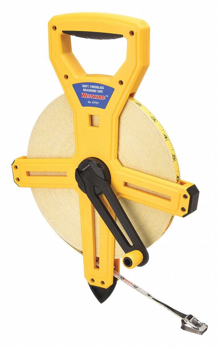 919108-3 Westward Long Tape Measure: 300 ft Blade Lg, 1/2 in Blade