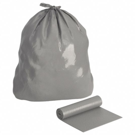 Tough Guy 5XL56 Trash Bags, 44 gal, Gray, PK100