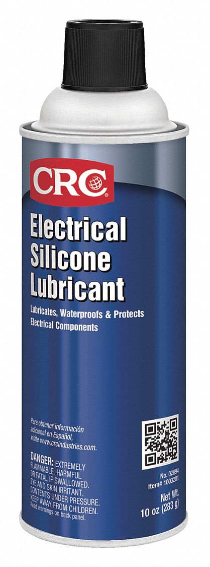 CRC Electrical Silicone Lubricant 02094 – 10 Wt Oz., Premium Grade Silicone  Aerosol for High Temperature Applications: Industrial Lubricants:  : Industrial & Scientific