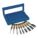 WOOD CHISEL SET, PLASTIC, 7 3/4 IN OVERALL L, 9 PIECES, STRAIGHT TIP SHAPE