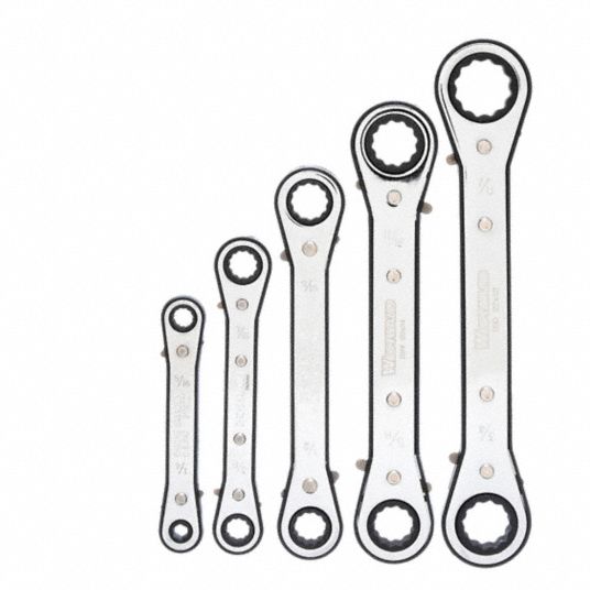 WESTWARD, Alloy Steel, Chrome, Box End Wrench Set 4YR214YR21 Grainger