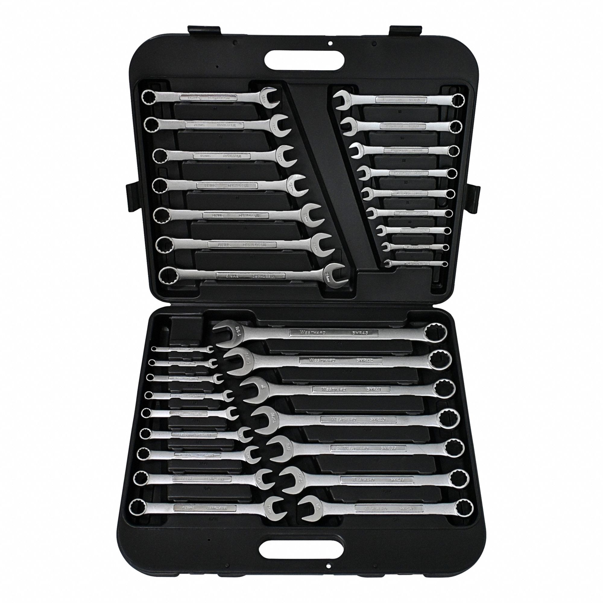 WESTWARD 4YR25 Combo Wrench St,CV Steel,Satin,Offset 4YR25