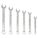COMBINATION WRENCH SET, ALLOY STEEL, SATIN, 6 TOOLS, 8 MM TO 14 MM HEAD SIZES
