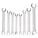 FLARE NUT WRENCH SET, ALLOY STEEL, CHROME, 8 TOOLS