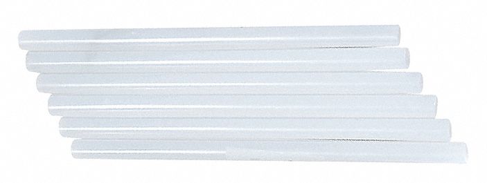 HOT MELT ADHESIVE, SMOOTH STICKS, 7/16 IN DIAMETER, 10 IN L, CLEAR, 24 CT, 24 PK