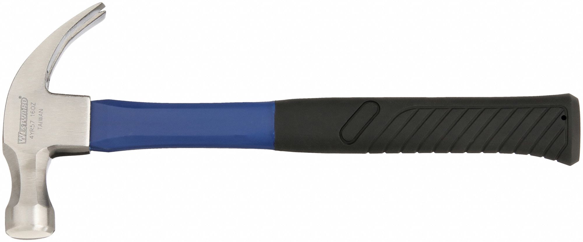 Steel, Textured Grip, Curved Claw Hammer - 4YR57