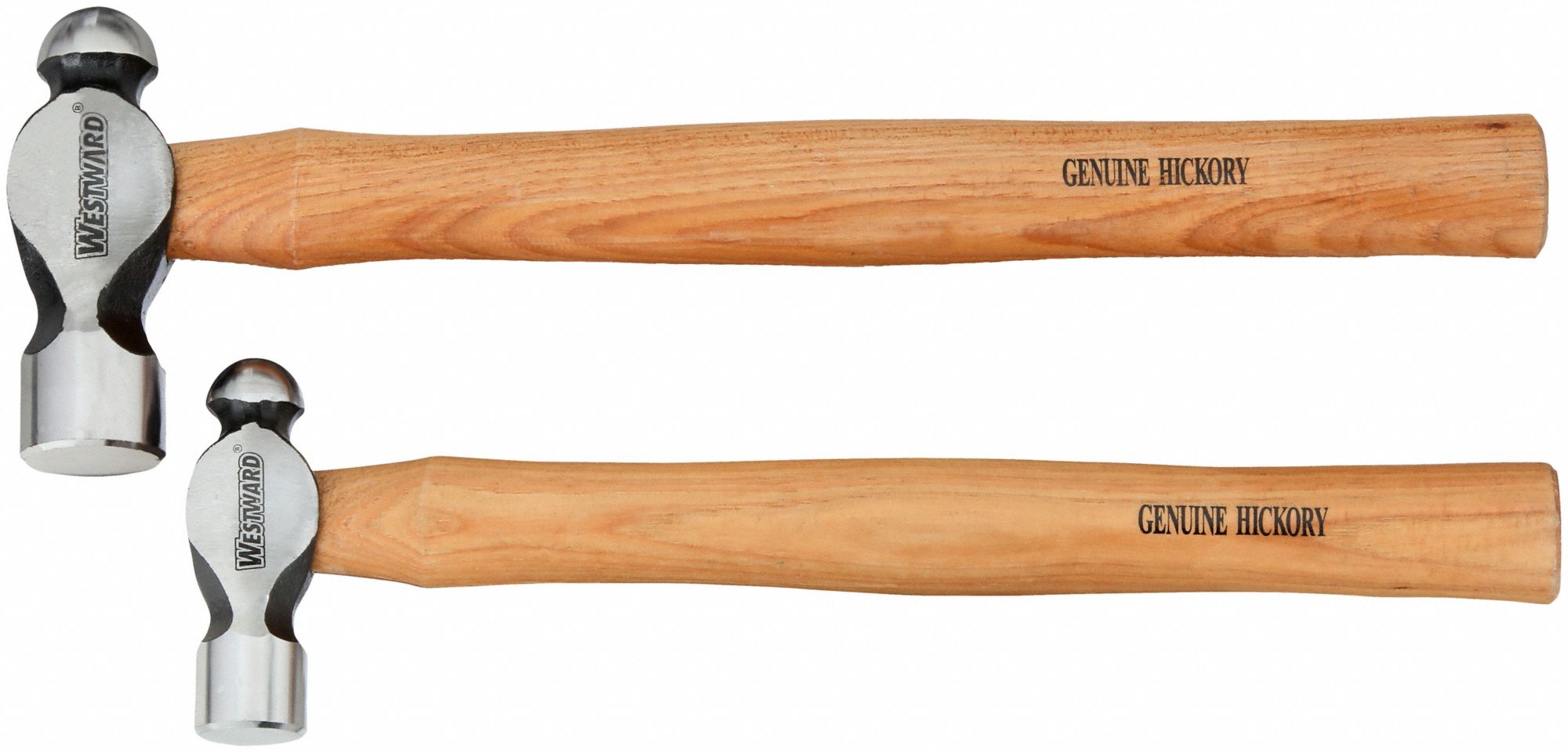 Ball Pein Hammer Set: Wood, 340 g_680 g Head Wt, 1 3/8 in_1 1/16 in Face Dia, Plain Grip