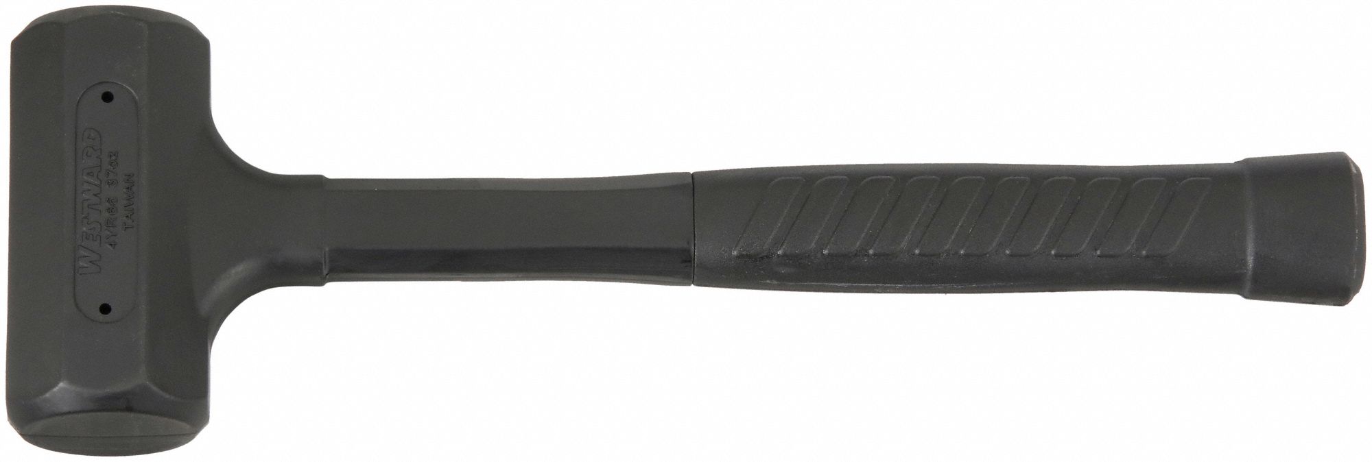 DEAD BLOW HAMMER, STEEL HANDLE, 2⅜ LB HEAD WT, 1¾ IN HAMMER FACE DIA, 14 IN OVERALL L, RUBBER
