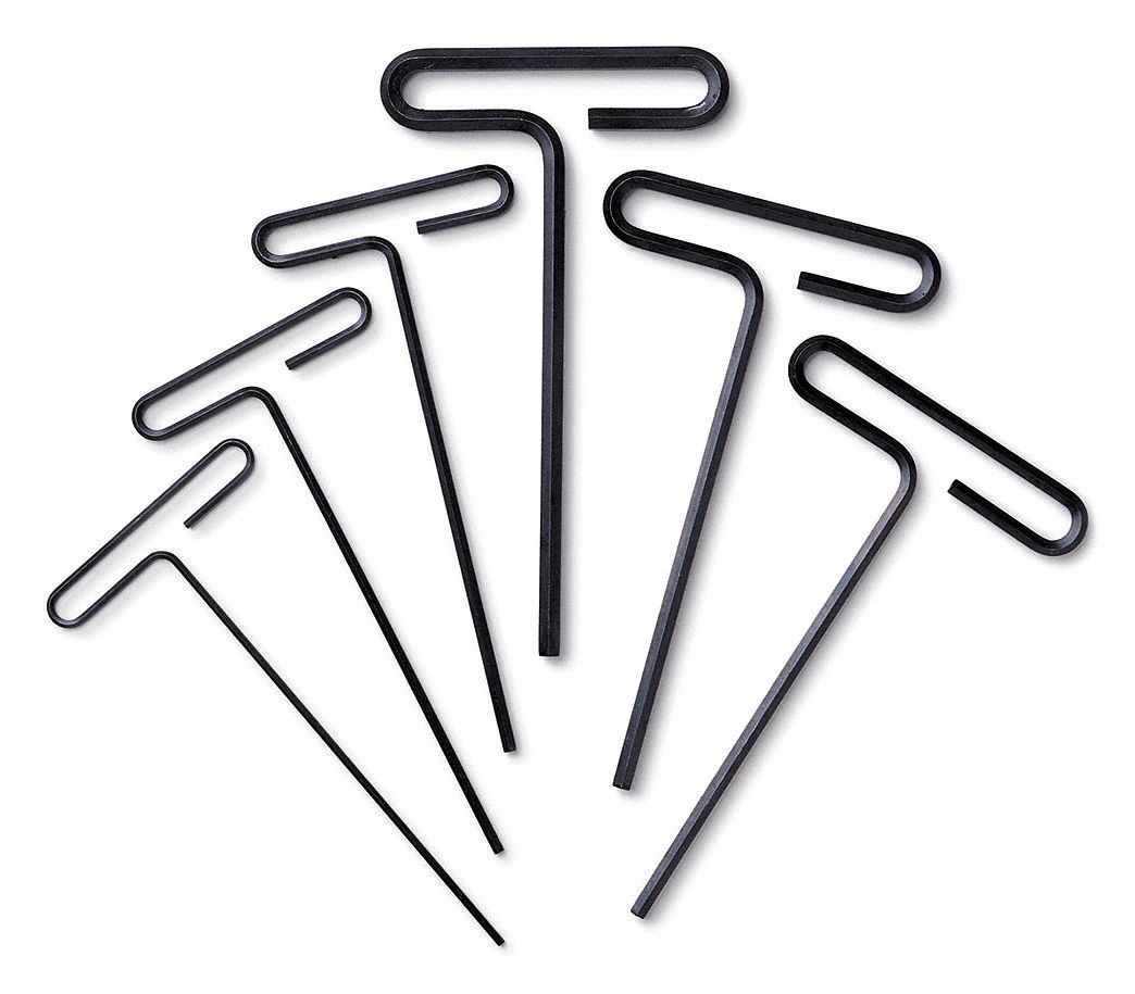 HEX KEY SET, METRIC AND SAE, LONG, 12 PIECES, POUCH, BLACK OXIDE, 12 TIPS, 6 IN