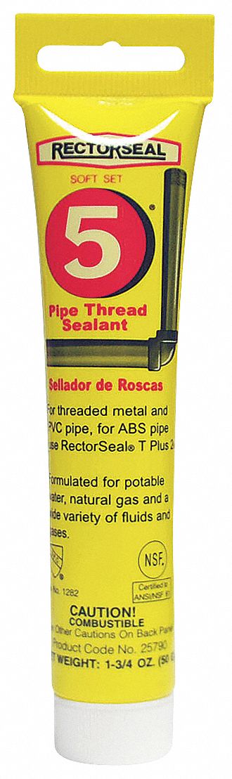 RECTORSEAL 1.75 Oz Tube Pipe Thread Sealant With 2,600 Psi, Yellow ...