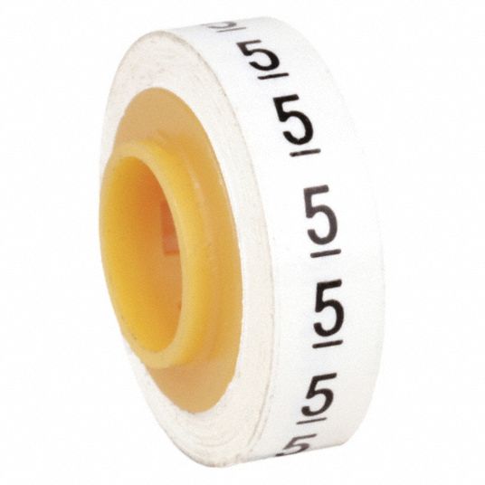 3M, 5, Black on White, Wire Marker Tape Refill - 4YT58|SDR-5 - Grainger