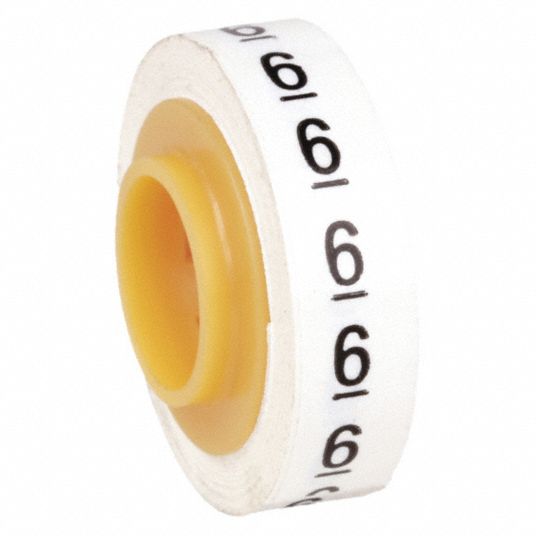 3M, 6, Black on White, Wire Marker Tape Refill - 4YT59|SDR-6 - Grainger