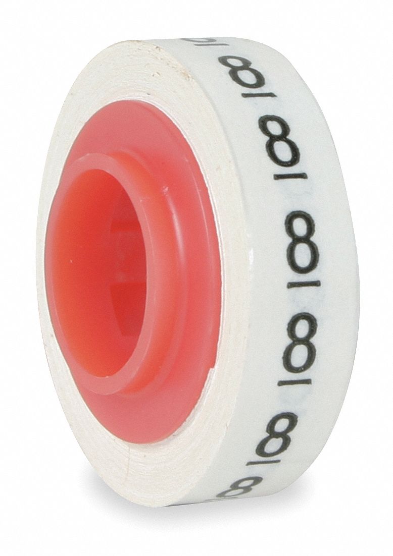 3M Wire Marker Tape Refill: 8, Black on White, 576 Labels, -40 Degrees ...