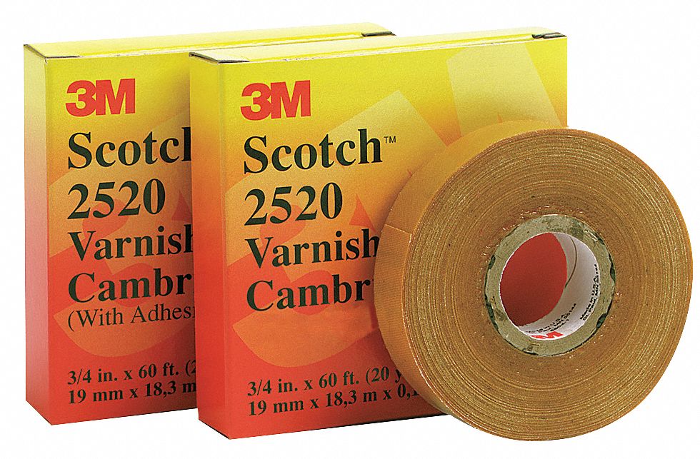 3M Cloth Varnished Cambric Tape, Rubber Tape Adhesive, 8.0 ...