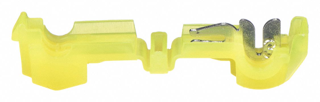 Insulation Displacement Connector: 1 Ports, Yellow, 12 AWG – 12 AWG Run Size Range, 600 V, 50