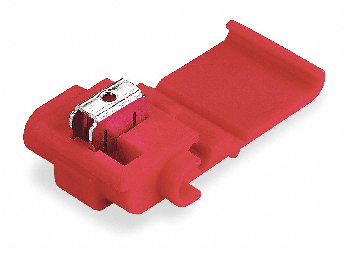 INSULATION DISPLACEMENT CONNECTOR, RED, DOUBLE U-ELEMENT, 2 PORTS, SCOTCHLOK, 100 PK