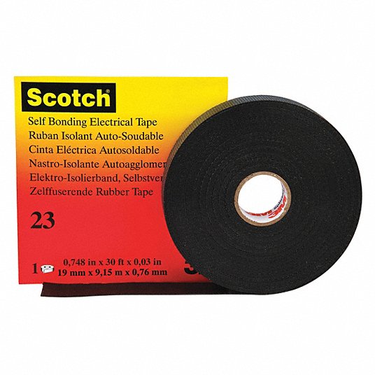 Insulating Electrical Tape: High-Volt, 3M™, Scotch®, 23, Rubber, 2 in x 30 ft, 30 mil Tape Thick