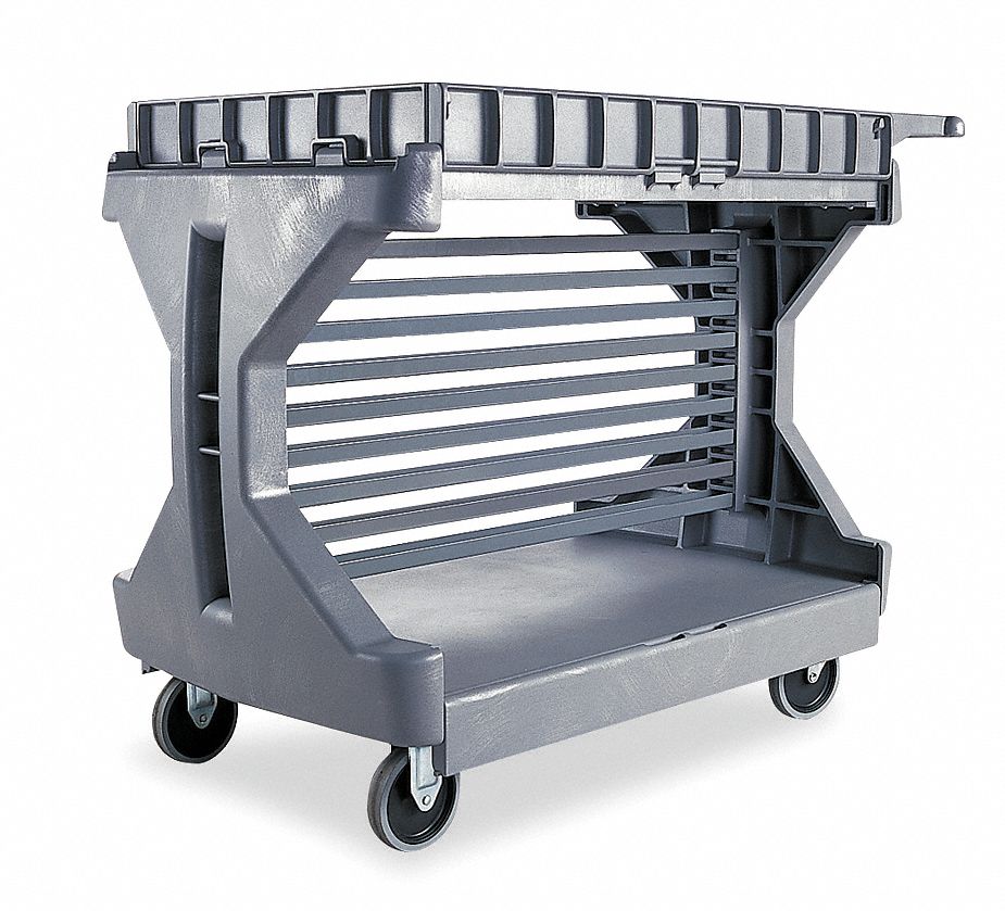 UTILITY CART BIN RAIL KIT, STEEL, 400 LB LOAD CAPACITY, FOR 24 IN CART W, GREY, FOR 4YT95