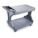 UTILITY CART WITH FLIP-GATE FLUSH PLASTIC SHELVES, 400 LB LOAD CAPACITY, 33 IN X 22 IN