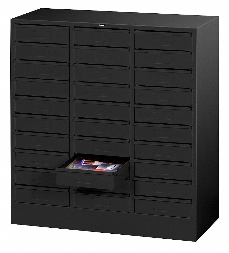 TENNSCO Horizontal Literature Organizer Welded Steel and Fully Assembled, Black, 33 in Ht