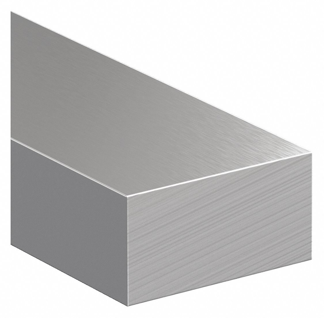 Stainless Steel Square Bar: 316, 0.188 in Thick, 1 in x 6 ft (W x L), Hot Rolled, Mill, Annealed