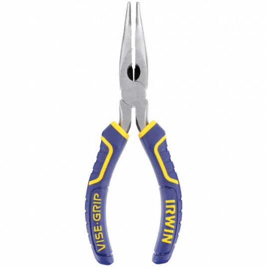 1 1/4 in Max Jaw Opening, 6 1/2 in Overall Lg, Bent Needle Nose Plier -  3R209