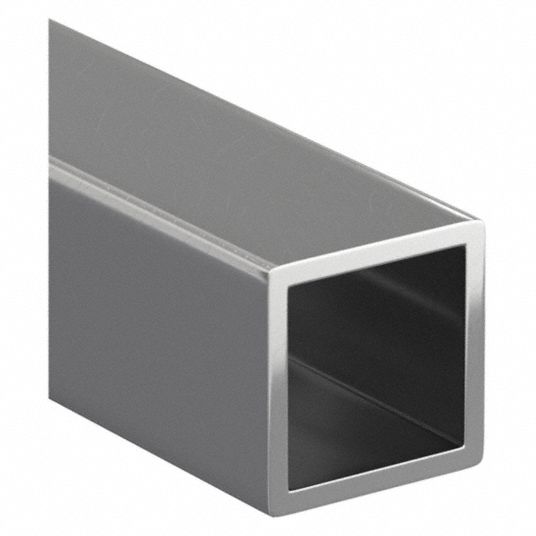 20 ft Overall Lg, 1 1/4 in Outside Wd, Stainless Steel Square Tube 304 -  4YUL1