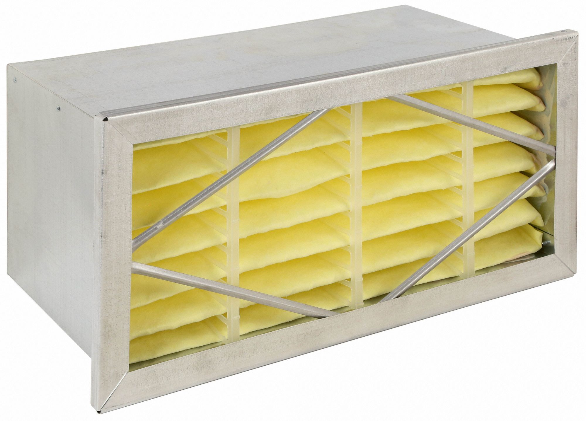 AIR HANDLER Rigid Cell Air Filter, 12x24x12, MERV 14, Synthetic 4YVC5