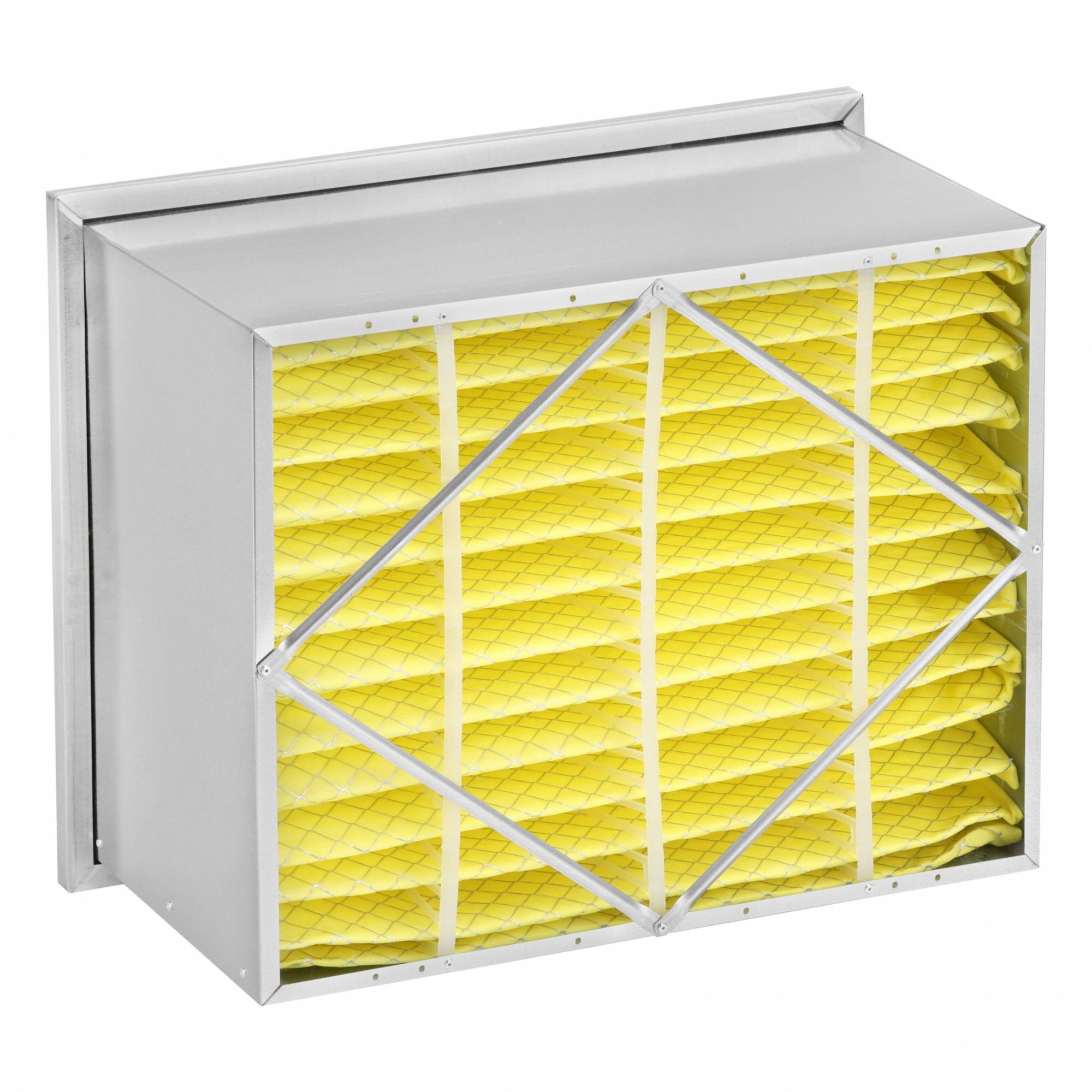 Rigid Cell Air Filter: 20 in x 24 in x 12 in, Synthetic, Single Header, MERV 14